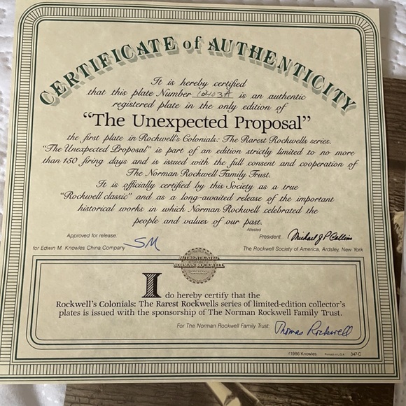 Norman Rockwell sponsored collector plate - Picture 4 of 5